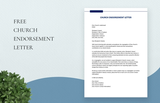 Church Endorsement Letter