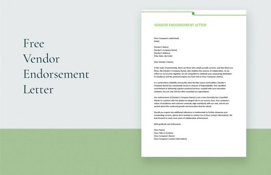 Vendor Endorsement Letter