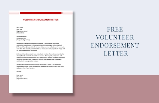 Volunteer Endorsement Letter