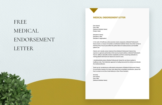 Medical Endorsement Letter