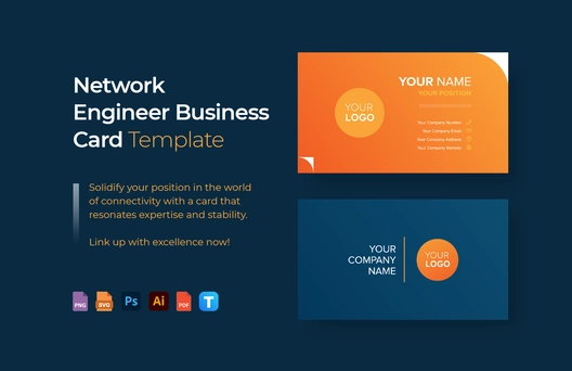 Network Engineer Business Card Template
