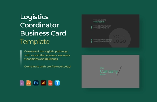 Logistics Coordinator Business Card Template
