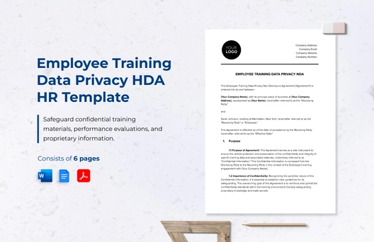 Employee Training Data Privacy NDA HR Template Employee Training Data Privacy NDA HR Template