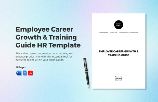 Employee Career Growth & Training Guide HR Template