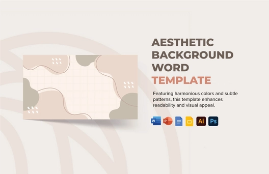 Aesthetic Background Word Template
