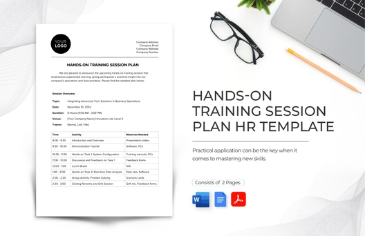 Hands-on Training Session Plan HR Template