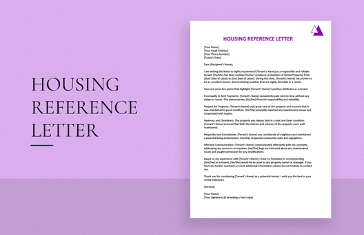 Housing Reference Letter
