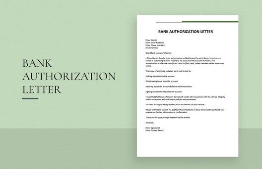 Bank Authorization Letter