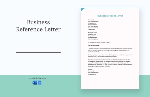 Business Reference Letter