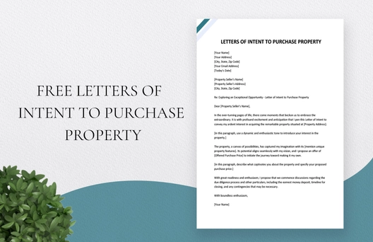 Letters of Intent to Purchase Property