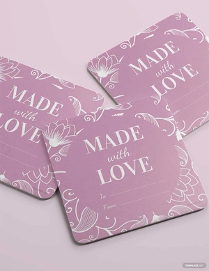 Floral Gift Label Template
