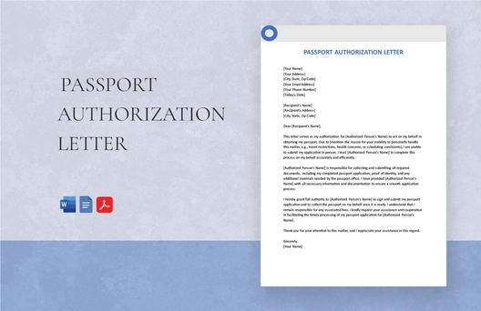 Passport Authorization Letter