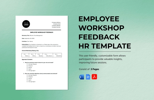 Employee Workshop Feedback HR Template