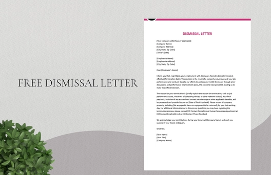 Dismissal Letter
