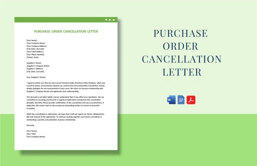 Purchase Order Cancellation Letter
