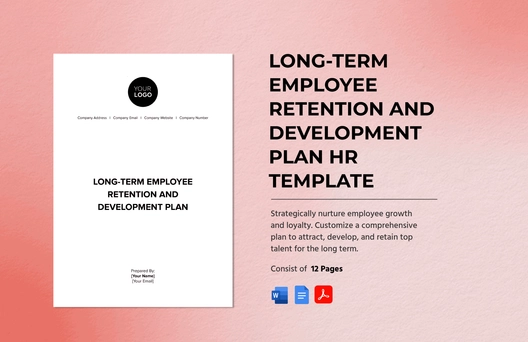 Long-Term Employee Retention and Development Plan HR Template