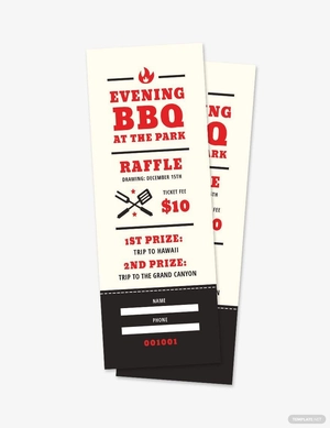 Barbeque Raffle Ticket Template