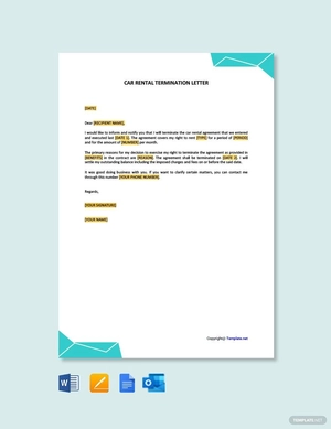 Car Rental Termination Letter