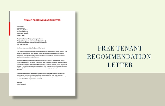 Tenant Recommendation Letter