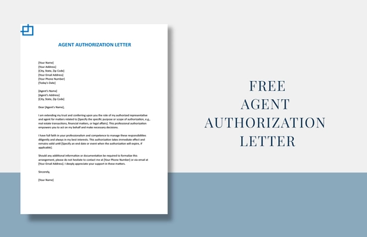 Agent Authorization Letter Agent Authorization Letter