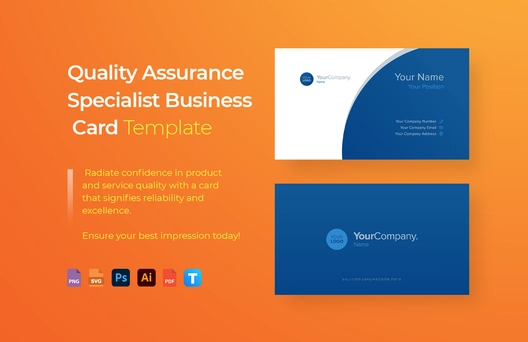 Quality Assurance Specialist Business Card Template