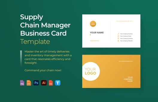 Supply Chain Manager Business Card Template