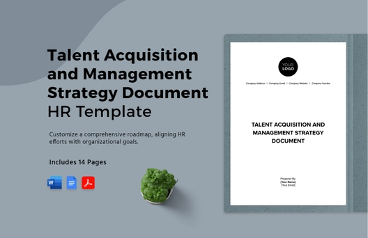 Talent Acquisition and Management Strategy Document HR Template