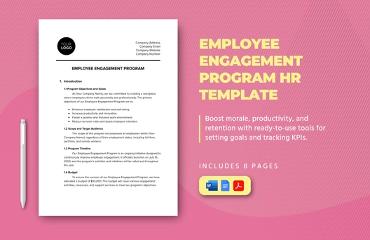 Employee Engagement Program HR Template