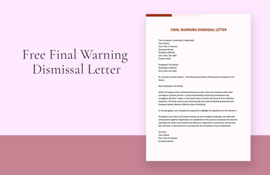 Final Warning Dismissal Letter