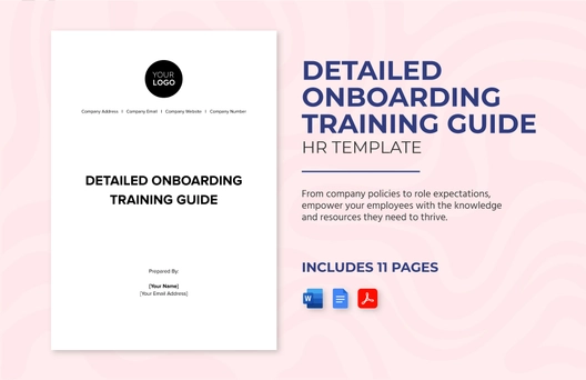 Detailed Onboarding Training Guide HR Template