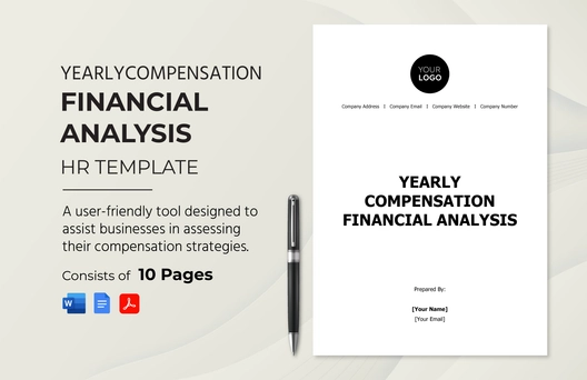 Yearly Compensation Financial Analysis HR Template