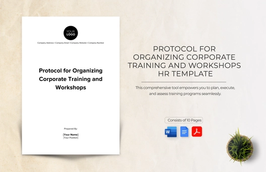 Protocol for Organizing Corporate Training and Workshops HR Template
