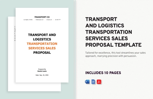 Transport and Logistics Transportation Services Sales Proposal Template