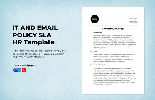 IT and Email Policy SLA HR Template IT and Email Policy SLA HR Template