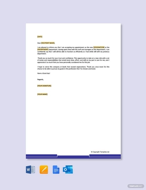 Thank You Letter to Boss For Transfer