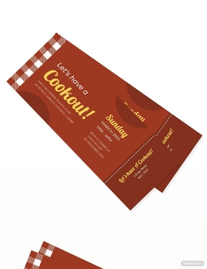 BBQ Party Cookout Ticket Template