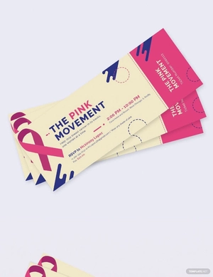Cancer Fundraiser Ticket Template