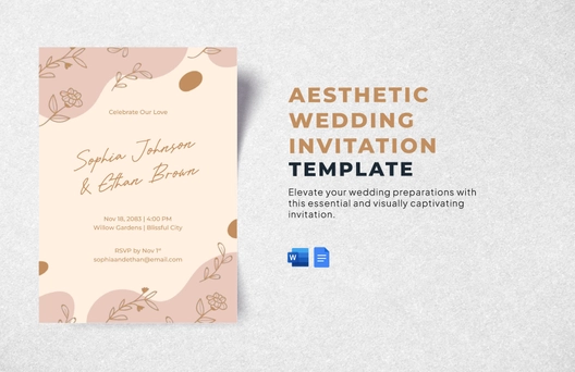 Aesthetic Wedding Invitation Template