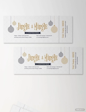 Christmas Party Ticket Template