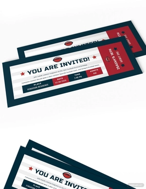 Football Ticket Birthday Invitation Template