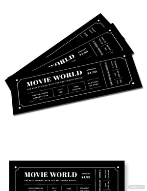 Movie Night Ticket Invitation Template