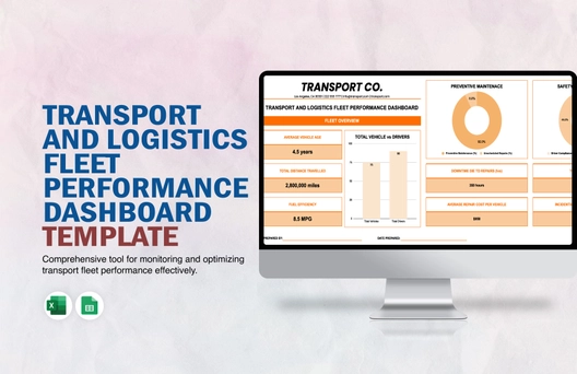Transport and Logistics Fleet Performance Dashboard Template