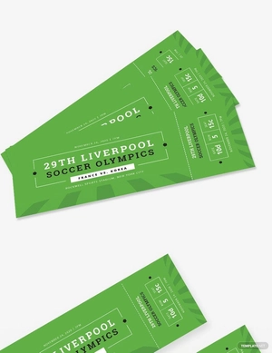 Soccer Ticket Invitation Template