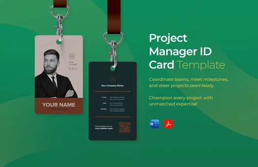 Project Manager ID Card Template