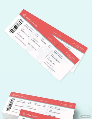 Travel Ticket Invitation Template
