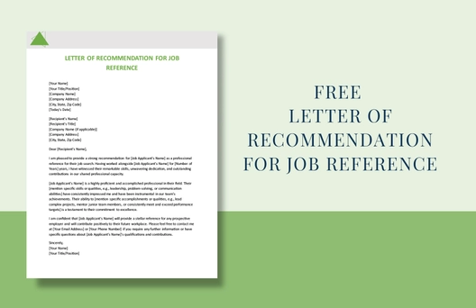 Letter Of Recommendation For Job Reference