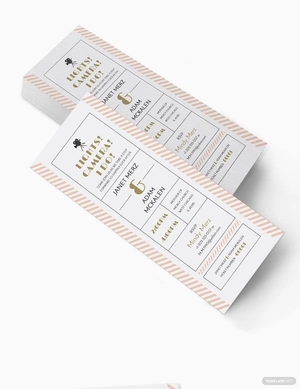 Wedding Invitation Movie Ticket template