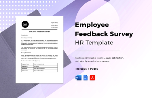 Employee Feedback Survey HR Template
