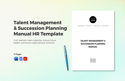Talent Management & Succession Planning Manual HR Template