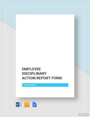 Disciplinary Report Form Template